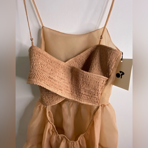 NEW Anthropologie OhSevenDays Tiered Sheer Midi Dress - Picture 8 of 9